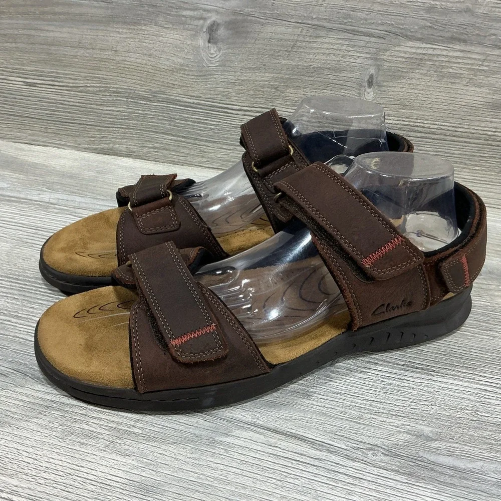 Clarks Collection 261594717110 Men's Size 12 M Leather Hapsford Creek Sandals